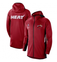 Men Nike Miami Heat Red Authentic Showtime Therma Flex Performance Full Zip Hoodie Men Nike Miami Heat Red Authentic Showtime Therma Flex Performance Full Zip Hoodie