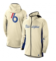 Men Nike Philadelphia 76ers CreamBlue 201920 Earned Edition Showtime Full Zip Performance Hoodie Men Nike Philadelphia 76ers CreamBlue 201920 Earned Edition Showtime Full Zip Performance Hoodie