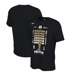 Men Boston Celtics Black 2024 Finals Champions Celebration Expressive T Shirt Men Boston Celtics Black 2024 Finals Champions Celebration Expressive T Shirt