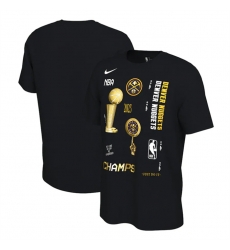 Men Denver Nuggets Black 2023 Finals Celebration Locker Room T Shirt Men Denver Nuggets Black 2023 Finals Celebration Locker Room T Shirt