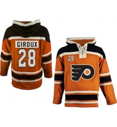 Flyers #28 Claude Giroux Orange Sawyer Hooded Sweatshirt Stitched NHL Jersey Flyers #28 Claude Giroux Orange Sawyer Hooded Sweatshirt Stitched NHL Jersey