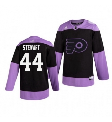 Flyers 44 Chris Stewart Black Purple Hockey Fights Cancer Adidas Jersey Flyers 44 Chris Stewart Black Purple Hockey Fights Cancer Adidas Jersey