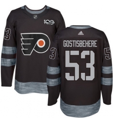 Flyers #53 Shayne Gostisbehere Black 1917 2017 100th Anniversary Stitched NHL Jersey Flyers #53 Shayne Gostisbehere Black 1917 2017 100th Anniversary Stitched NHL Jersey