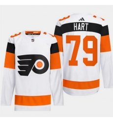 Men Philadelphia Flyers 79 Carter Hart White 2024 Stadium Series Stitched Jersey Men Philadelphia Flyers 79 Carter Hart White 2024 Stadium Series Stitched Jersey