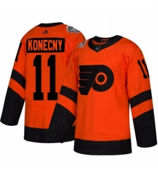 Mens Adidas Philadelphia Flyers 11 Travis Konecny Orange Authentic 2019 Stadium Series Stitched NHL Jersey Mens Adidas Philadelphia Flyers 11 Travis Konecny Orange Authentic 2019 Stadium Series Stitched NHL Jersey