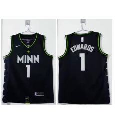 Men Minnesota Timberwolves 1 Anthony Edwards Black 2021 Nike City Edition Swingman Stitched NBA Jersey Men Minnesota Timberwolves 1 Anthony Edwards Black 2021 Nike City Edition Swingman Stitched NBA Jersey