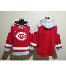 Men Cincinnati Reds Blank Red Ageless Must Have Lace Up Pullover Hoodie Men Cincinnati Reds Blank Red Ageless Must Have Lace Up Pullover Hoodie