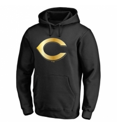 Men MLB Cincinnati Reds Gold Collection Pullover Hoodie Black Men MLB Cincinnati Reds Gold Collection Pullover Hoodie Black
