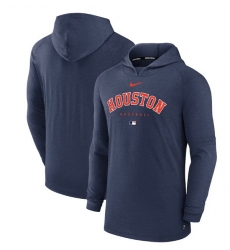 Men Houston Astros Navy Dri FIT Early Work Pullover Hoodie Men Houston Astros Navy Dri FIT Early Work Pullover Hoodie