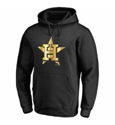 Men MLB Houston Astros Gold Collection Pullover Hoodie Black Men MLB Houston Astros Gold Collection Pullover Hoodie Black