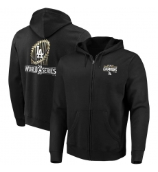 Men Los Angeles Dodgers 2020 World Series Champions Full Zip Hoodie Black Men Los Angeles Dodgers 2020 World Series Champions Full Zip Hoodie Black