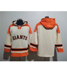 Men San Francisco Giants Blank Cream Ageless Must Have Lace Up Pullover Hoodie Men San Francisco Giants Blank Cream Ageless Must Have Lace Up Pullover Hoodie