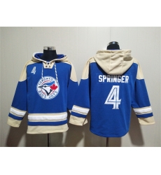Men Toronto Blue Jays 4 George Springer Royal Ageless Must Have Lace Up Pullover Hoodie Men Toronto Blue Jays 4 George Springer Royal Ageless Must Have Lace Up Pullover Hoodie