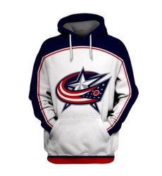 Men Columbus Blue Jackets White All Stitched Hooded Sweatshirt Men Columbus Blue Jackets White All Stitched Hooded Sweatshirt