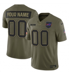 Men Buffalo Bills Active Player Custom Olive 2025 F U S E  Salute to Service Limited Stitched Football Jersey