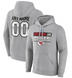 Men Kansas City Chiefs Active Player Custom Grey Super Bowl LVII Name 26 Number Pullover Hoodie Men Kansas City Chiefs Active Player Custom Grey Super Bowl LVII Name 26 Number Pullover Hoodie
