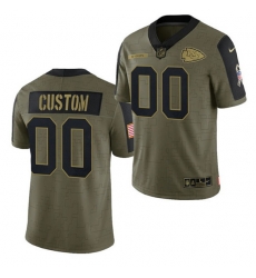 Men Women Youth Toddler Kansas City Chiefs ACTIVE PLAYER Custom 2021 Olive Salute To Service Limited Stitched Jersey Men Women Youth Toddler Kansas City Chiefs ACTIVE PLAYER Custom 2021 Olive Salute To Service Limited Stitched Jersey