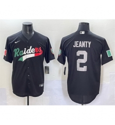 Men Women Youth Las Vegas Raiders 2 Ashton Jeanty Black Custom Mexico Cool Base Stitched Baseball Jersey