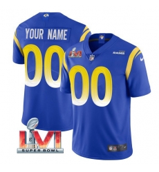 Men Women Youth Los Angeles Rams ACTIVE PLAYER Custom 2022 Royal Super Bowl LVI Vapor Limited Stitched Jersey Men Women Youth Los Angeles Rams ACTIVE PLAYER Custom 2022 Royal Super Bowl LVI Vapor Limited Stitched Jersey
