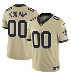 Men Women Youth New Orleans Saints Active Player Custom Gold 2025 F U S E  Alternate Vapor Limited Stitched Football Jersey