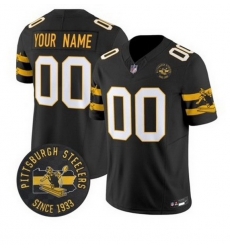 Men Women Youth Custom Pittsburgh Steelers Throwback 1933 Patch Vapor Limited Jersey Black Jersey