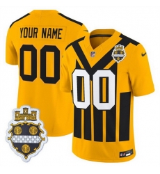 Men Women Youth Pittsburgh Steelers Active Player Custom Gold 1933 F U S E  Throwback Alternate Football Stitched Football Jersey