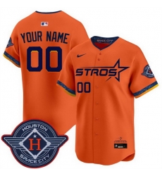 Men Women Youth Houston Astros Active Player Custom Orange 2025 City Connect Limited Stitched Baseball Jersey