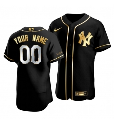 Men Women Youth All Size New York Yankees Custom 00 Golden Edition Black Authentic Jersey Men Women Youth All Size New York Yankees Custom 00 Golden Edition Black Authentic Jersey