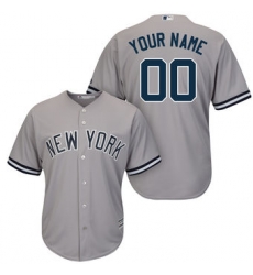 Men Women Youth All Size New York Yankees Majestic Gray Road Cool Base Custom Jersey Men Women Youth All Size New York Yankees Majestic Gray Road Cool Base Custom Jersey