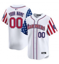 Men Women Youth Seattle Mariners Active Player Custom White 2025 Independence Day Limited Stitched jersey Men Women Youth Seattle Mariners Active Player Custom White 2025 Independence Day Limited Stitched jersey
