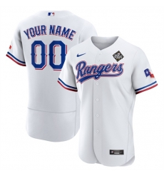 Men Texas Rangers Active Player Custom White 2023 World Series Flex Base Stitched Baseball Jersey Men Texas Rangers Active Player Custom White 2023 World Series Flex Base Stitched Baseball Jersey