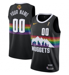 Men Denver Nuggets Active Player Custom Black 2023 Finals Champions City Edition Stitched Basketball Jersey Men Denver Nuggets Active Player Custom Black 2023 Finals Champions City Edition Stitched Basketball Jersey
