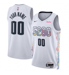 Men Denver Nuggets Active Player Custom White 2024 25 City Edition Stitched Basketball Jersey Men Denver Nuggets Active Player Custom White 2024 25 City Edition Stitched Basketball Jersey