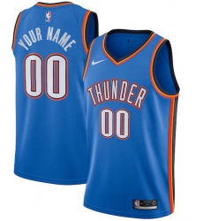 Men Women Youth Toddler OKLAHOMA CITY THUNDER Custom Nike NBA Stitched Jersey Blue