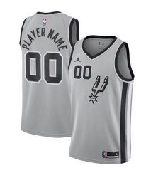 Men Women Youth All Size Spurs Grey Jordan Brand Custom NBA Jersey Men Women Youth All Size Spurs Grey Jordan Brand Custom NBA Jersey