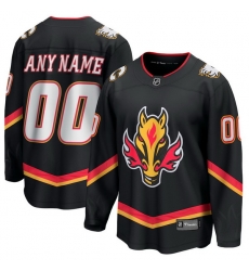 Men Women Youth Calgary Flames Fanatics Black Alternate Breakaway Custom Jersey