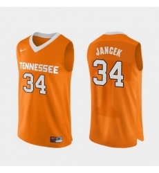 Men Tennessee Volunteers Brock Jancek Orange Authentic Performace College Basketball Jersey Men Tennessee Volunteers Brock Jancek Orange Authentic Performace College Basketball Jersey