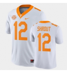 Men Tennessee Volunteers J.T. Shrout Game White College Football Jersey Men Tennessee Volunteers J.T. Shrout Game White College Football Jersey