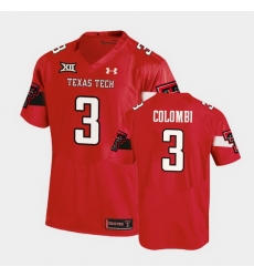 Men Texas Tech Red Raiders Henry Colombi Replica Red Football Team Jersey Men Texas Tech Red Raiders Henry Colombi Replica Red Football Team Jersey