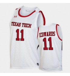 Men Texas Tech Red Raiders Kyler Edwards Replica White Basketball 2020 21 Jersey Men Texas Tech Red Raiders Kyler Edwards Replica White Basketball 2020 21 Jersey