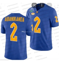 Pittsburgh Panthers #2 Abanikanda Blue Jersey Pittsburgh Panthers #2 Abanikanda Blue Jersey