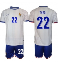 Men France 22 Theo White 2024 25 Away Soccer Jersey Suit Men France 22 Theo White 2024 25 Away Soccer Jersey Suit