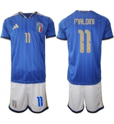 Italy 2026 FIFA World Cup Soccer Jersey Blue #11 MALDINI