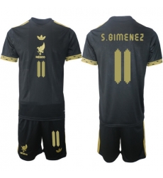 Men Mexico 2025 Soccer Jerseys BlackGold #11 S.BIMENEZ Men Mexico 2025 Soccer Jerseys BlackGold #11 S.BIMENEZ