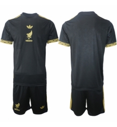 Men Mexico Blank Black Gold 25 26 Soccer Jersey Suit