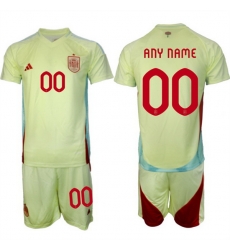 Men Spain Team Custom 2024 25 Yellow Away Soccer Jersey Suit Men Spain Team Custom 2024 25 Yellow Away Soccer Jersey Suit