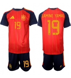 Spain 2026 FIFA World Cup Soccer Jersey Red #19 LAMINE YAMAL Spain 2026 FIFA World Cup Soccer Jersey Red #19 LAMINE YAMAL