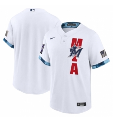 Men's Miami Marlins Blank Nike White 2021 MLB All-Star Game Replica Jersey Men's Miami Marlins Blank Nike White 2021 MLB All-Star Game Replica Jersey