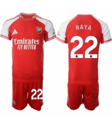 Men Arsenal FC 22 David Raya Red 2025 Home Soccer Jersey Suit