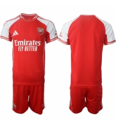 Men Arsenal FC Blank Red 2025 Home Soccer Jersey Suit